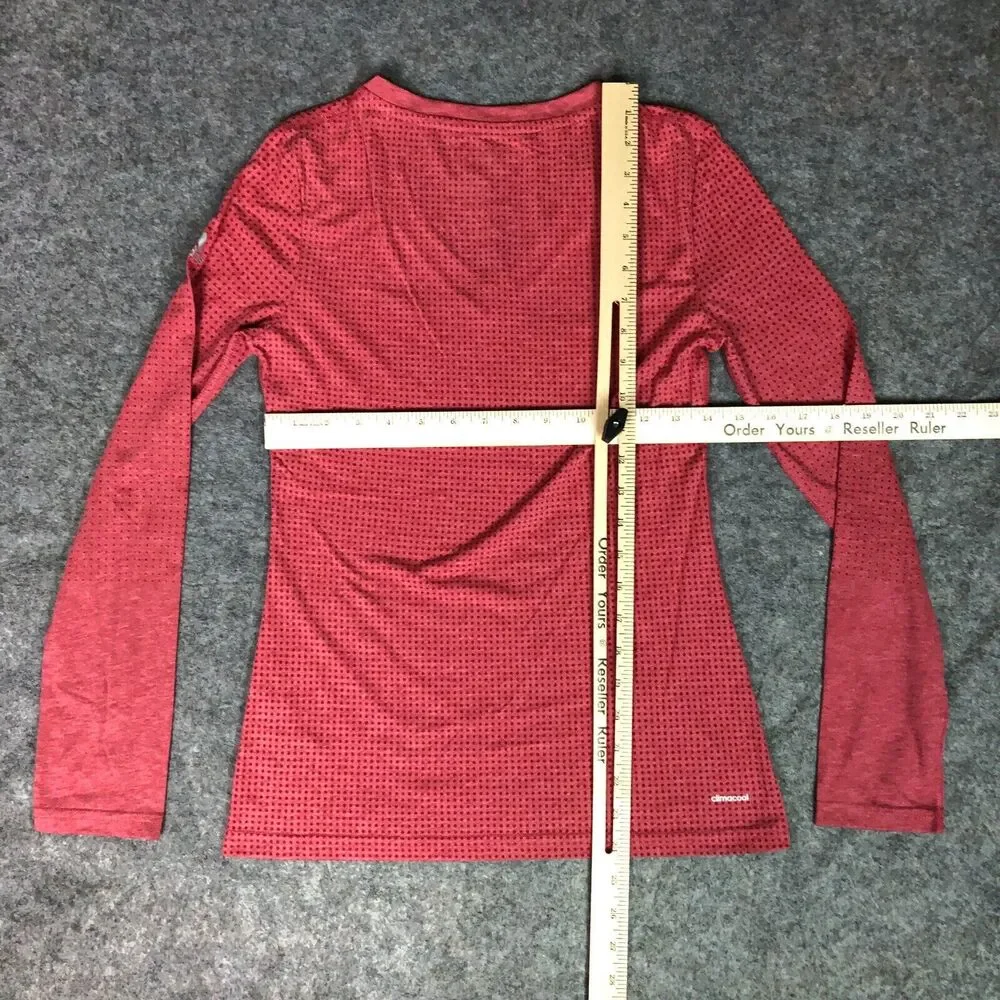 Louisville Cardinals Womens Shirt Small Adidas Red Tee Long Sleeve Top Golf NCAA